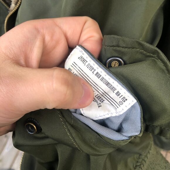 Alpha Industries MA-1 Reversible Sherpa Fleece Camo Jacket Large - Picture 12 of 15